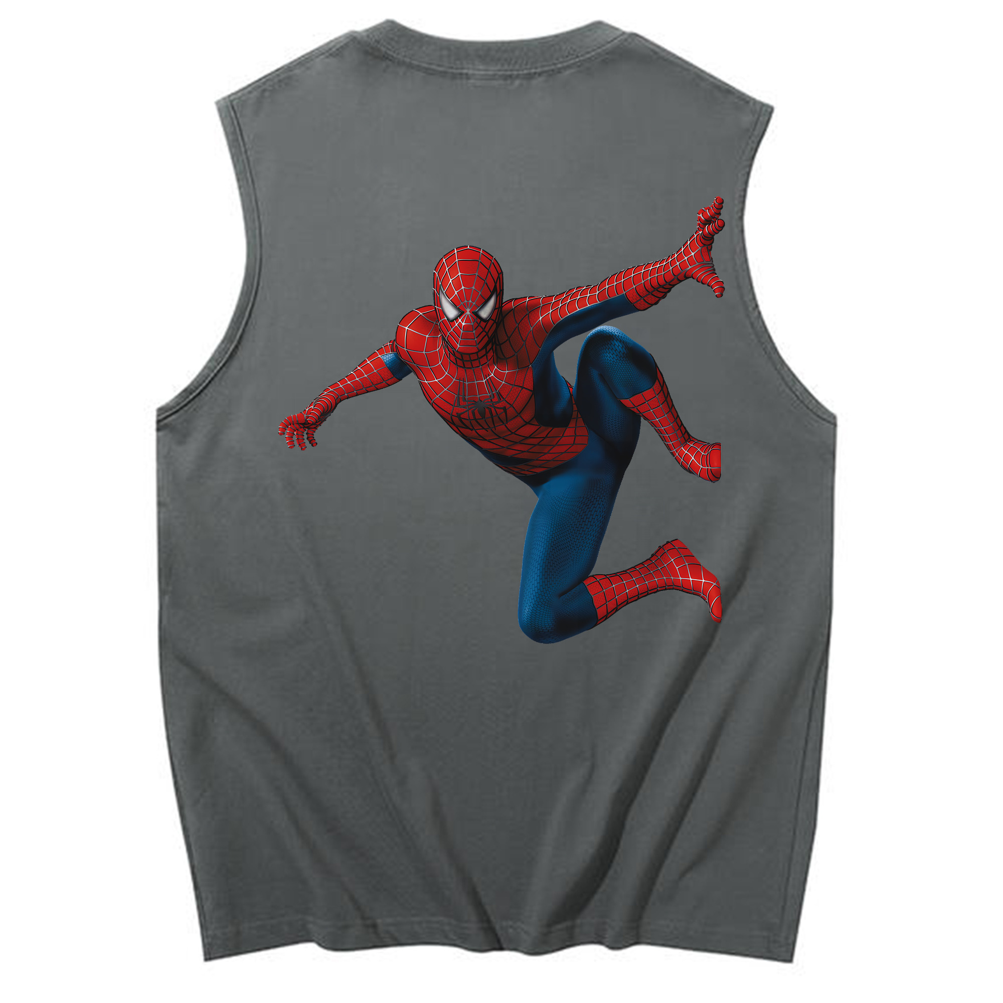 （画像用） Spider Man スパイダーマン コットン100％タンクトップ（背面プリント）